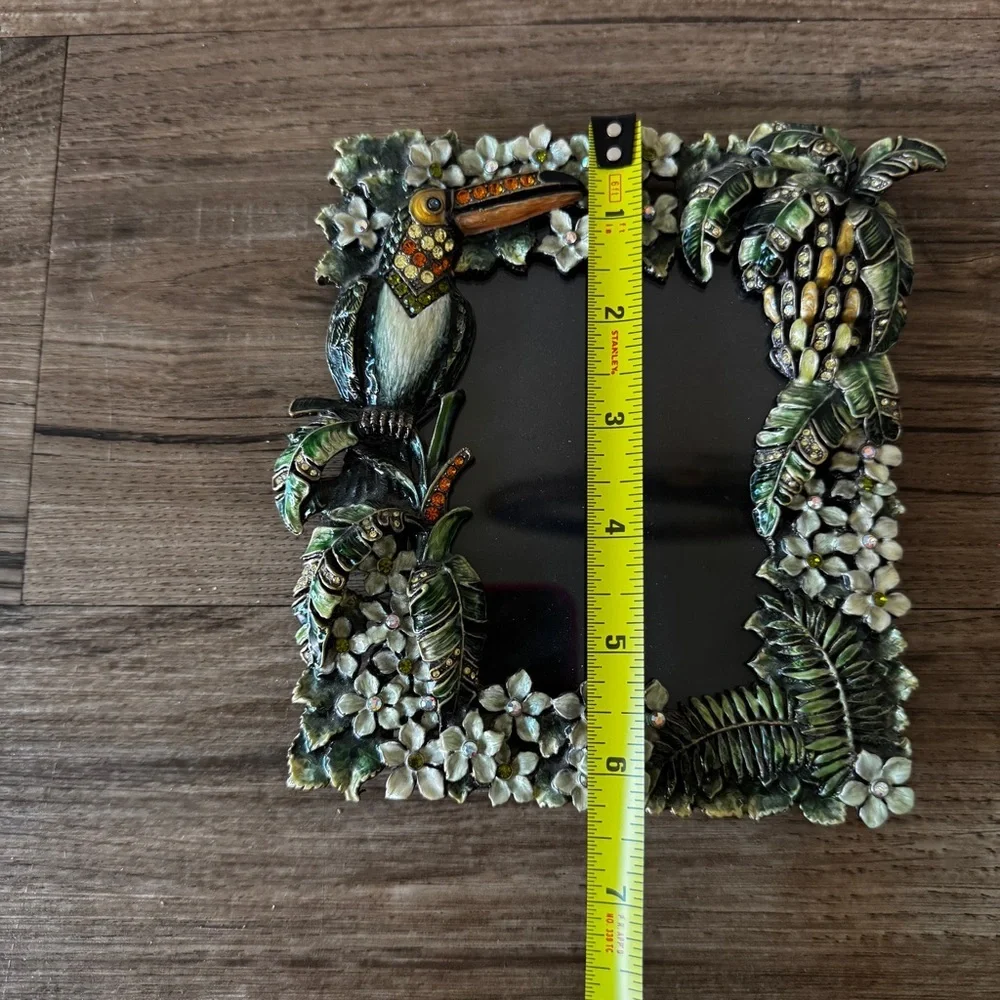 gem embellished tucan tropical picture frame
